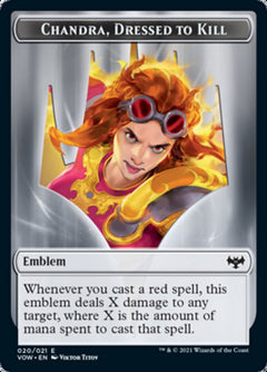 Chandra, Dressed to Kill Emblem [Innistrad: Crimson Vow Tokens]-1
