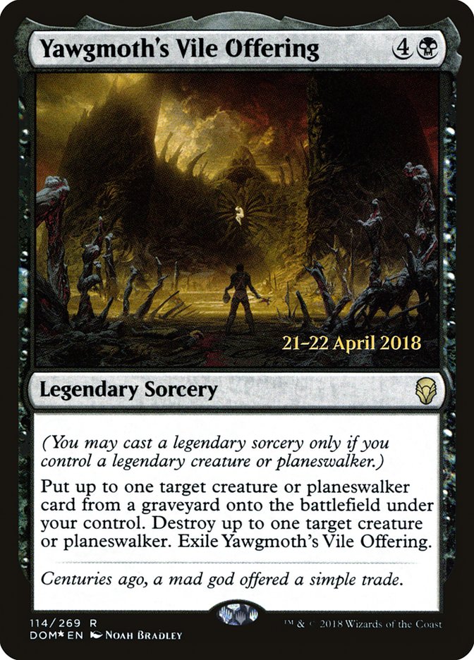 Yawgmoth's Vile Offering [Dominaria Prerelease Promos]-1