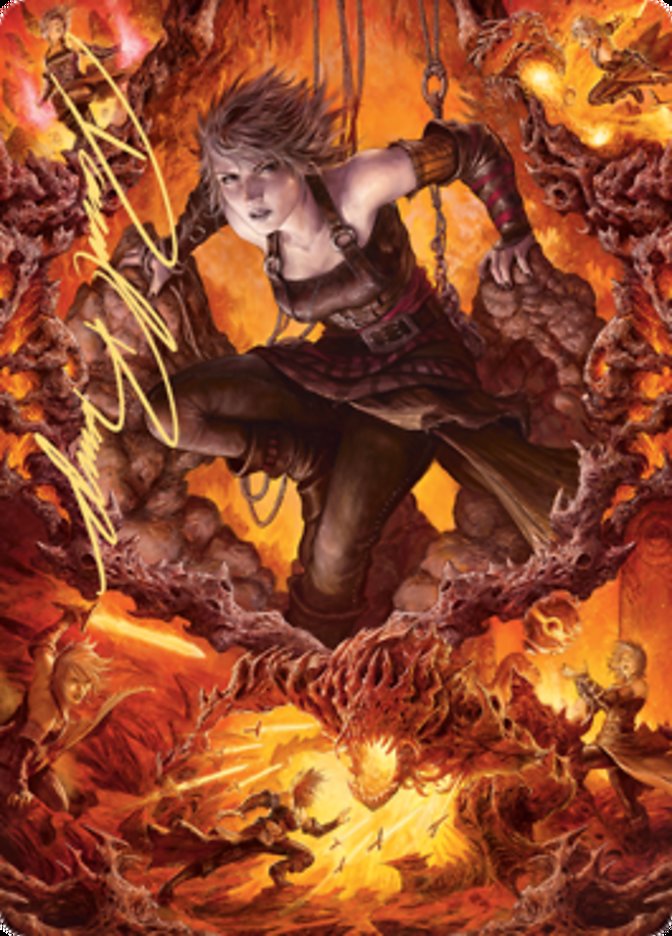 Nahiri, Heir of the Ancients 2 Art Card (Gold-Stamped Signature) [Zendikar Rising Art Series]-1