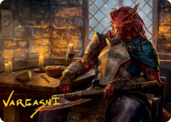 Jaded Sell-Sword Art Card (Gold-Stamped Signature) [Dungeons & Dragons: Adventures in the Forgotten Realms Art Series]-1