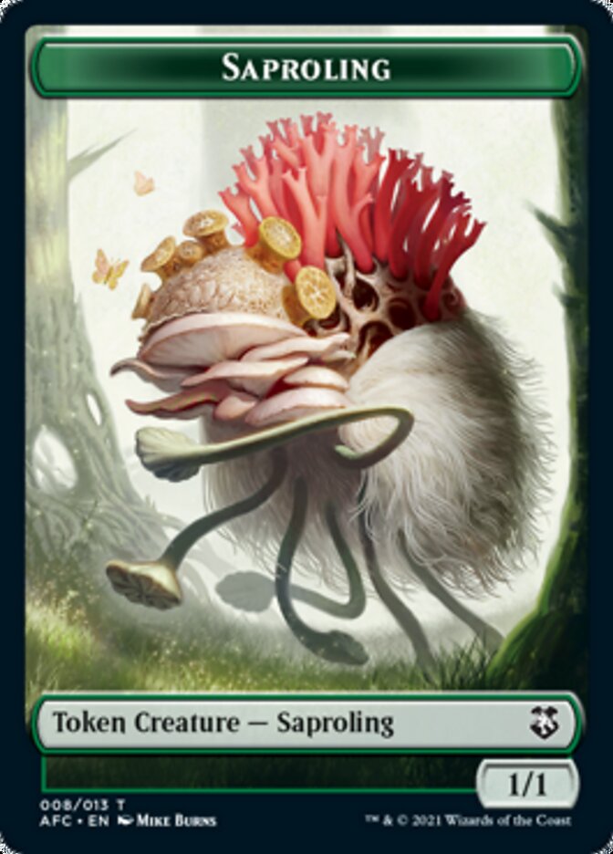 Angel // Saproling Double-Sided Token [Dungeons & Dragons: Adventures in the Forgotten Realms Commander Tokens]-2