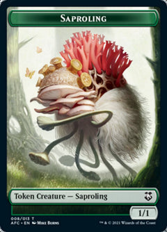 Knight // Saproling Double-Sided Token [Dungeons & Dragons: Adventures in the Forgotten Realms Commander Tokens]-2