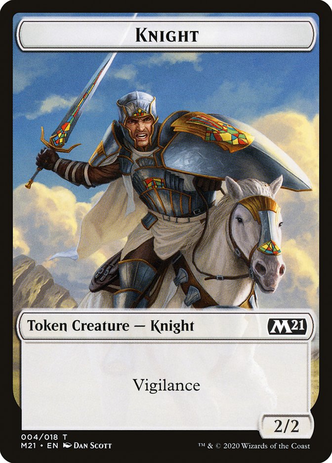 Beast // Knight Double-Sided Token [Core Set 2021 Tokens]-2