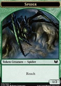 Spider // Dragon Double-Sided Token [Commander 2015 Tokens]-1