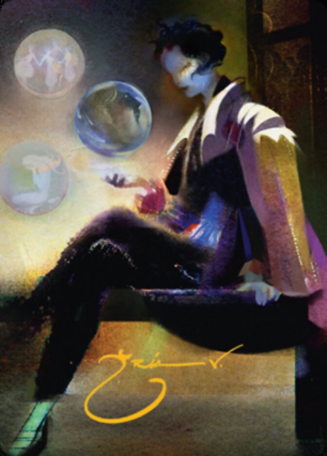 Obscura Interceptor Art Card (Gold-Stamped Signature) [Streets of New Capenna Art Series]-1