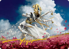 Myojin of Blooming Dawn Art Card (Gold-Stamped Signature) [Kamigawa: Neon Dynasty Art Series]-1