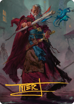 Elminster Art Card (64) (Gold-Stamped Signature) [Commander Legends: Battle for Baldur's Gate Art Series]-1