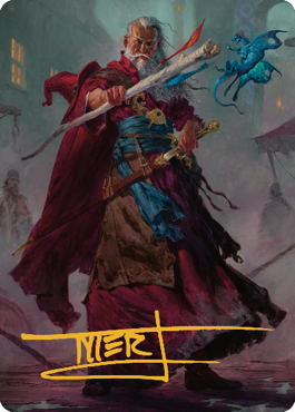Elminster Art Card (64) (Gold-Stamped Signature) [Commander Legends: Battle for Baldur's Gate Art Series]-1