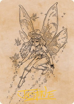 Pixie Guide (Showcase) Art Card (Gold-Stamped Signature) [Dungeons & Dragons: Adventures in the Forgotten Realms Art Series]-1