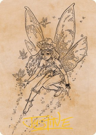 Pixie Guide (Showcase) Art Card (Gold-Stamped Signature) [Dungeons & Dragons: Adventures in the Forgotten Realms Art Series]-1