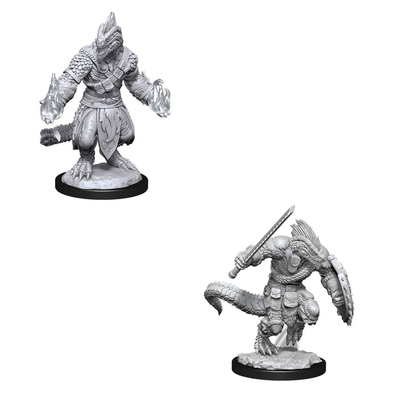 D&D Nolzurs Marvelous Unpainted Miniatures Lizardfolk Barbarian & Lizardfolk Cleric-1