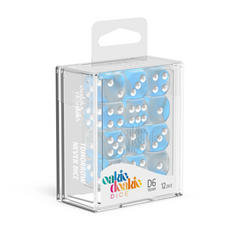 Oakie Doakie Dice D6 16 mm Glow in the Dark - Arctic (12)-1