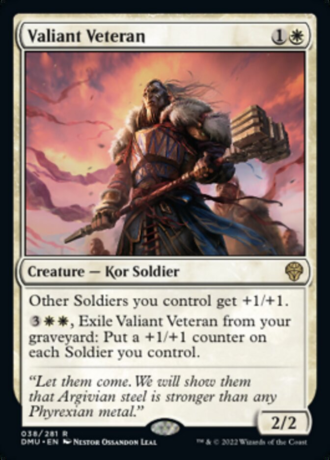 Valiant Veteran [Dominaria United]-1