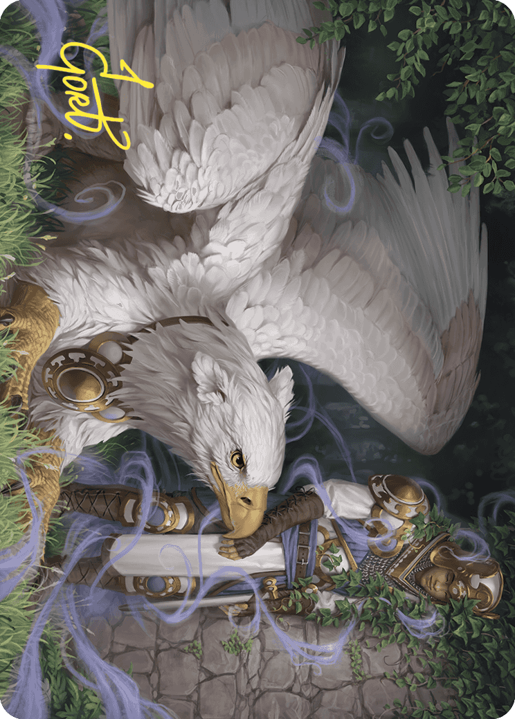 Dutiful Griffin Art Card (Gold-Stamped Signature) [Wilds of Eldraine Art Series]-1