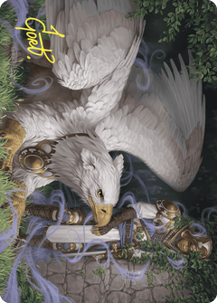 Dutiful Griffin Art Card (Gold-Stamped Signature) [Wilds of Eldraine Art Series]-1