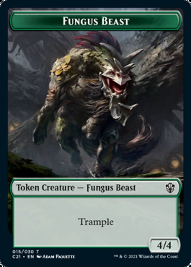 Demon // Fungus Beast Double-Sided Token [Commander 2021 Tokens]-2