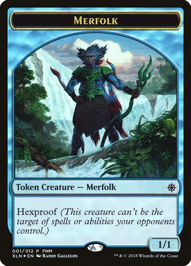 Merfolk // Treasure Double-Sided Token [Friday Night Magic 2018]-1