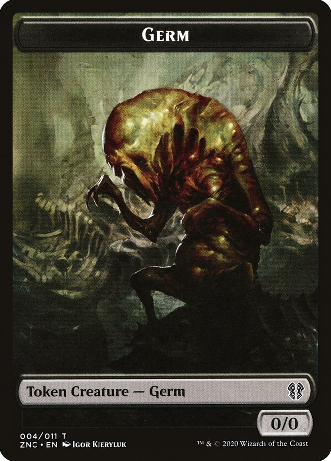 Faerie Rogue // Germ Double-Sided Token [Zendikar Rising Commander Tokens]-2