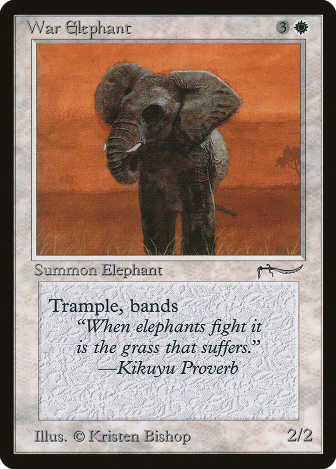 War Elephant (Dark Mana Cost) [Arabian Nights]-1