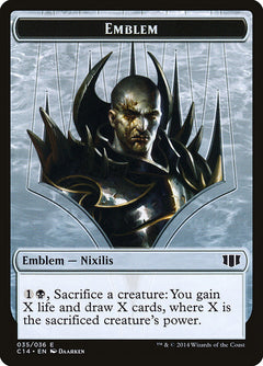 Ob Nixilis of the Black Oath Emblem // Zombie (016/036) Double-Sided Token [Commander 2014 Tokens]-1