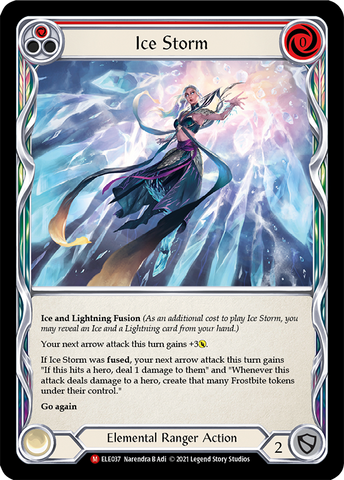 Ice Storm [ELE037] (Tales of Aria)  1st Edition Rainbow Foil