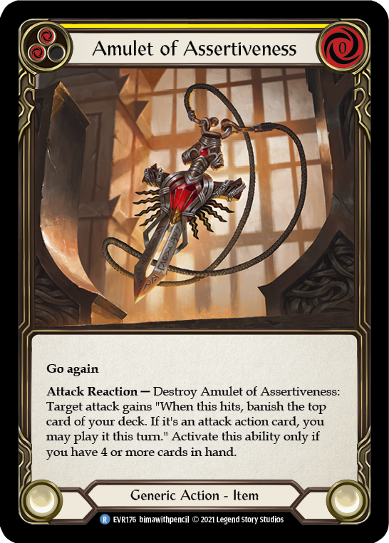 Amulet of Assertiveness [EVR176] (Everfest)  1st Edition Cold Foil-1