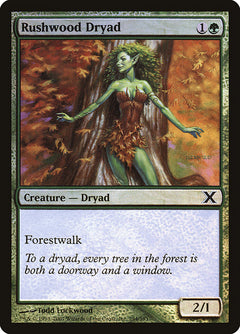 Rushwood Dryad (Premium Foil) [Tenth Edition]-1