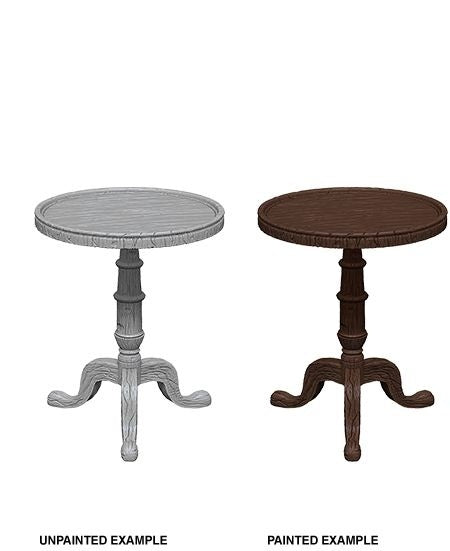 WizKids Deep Cuts Unpainted Miniatures Small Round Tables-1