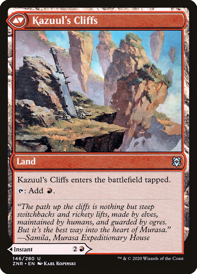 Kazuul's Fury // Kazuul's Cliffs [Zendikar Rising]-2
