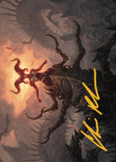 Sheoldred, the Apocalypse Art Card (Gold-Stamped Signature) [Dominaria United Art Series]-1