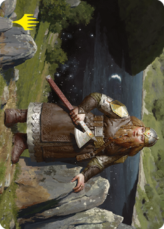 Mirrormere Guardian Art Card (Gold-Stamped Signature) [The Lord of the Rings: Tales of Middle-earth Art Series]-1