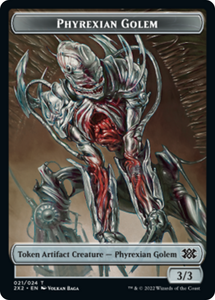 Bear // Phyrexian Golem Double-Sided Token [Double Masters 2022 Tokens]-2