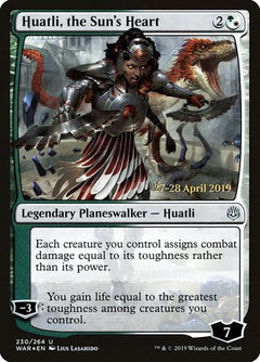 Huatli, the Sun's Heart [War of the Spark Promos]-1