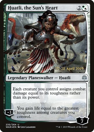 Huatli, the Sun's Heart [War of the Spark Promos]-1