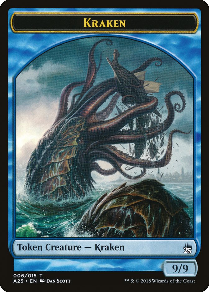 Fish // Kraken Double-Sided Token [Masters 25 Tokens]-2