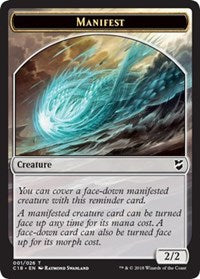 Manifest // Zombie Double-Sided Token [Commander 2018 Tokens]-1