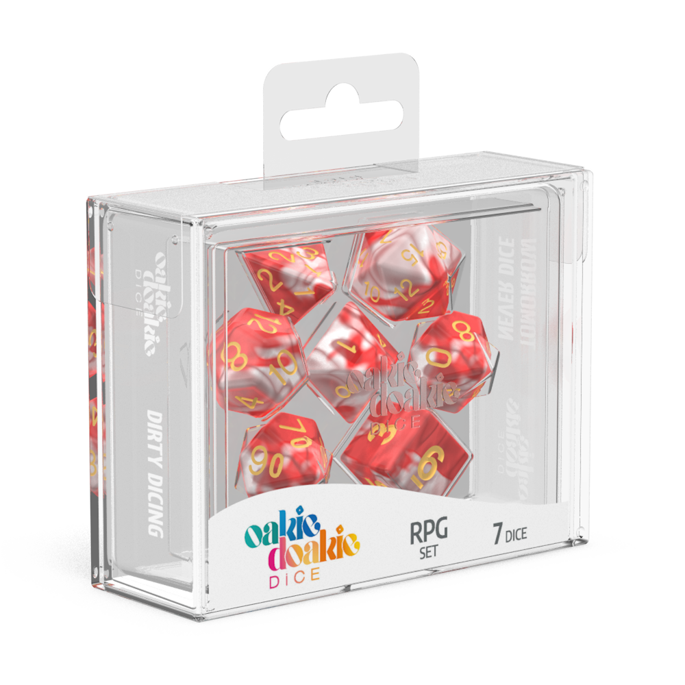 Oakie Doakie Dice RPG Set GemiDice - Red Sky (7)-1