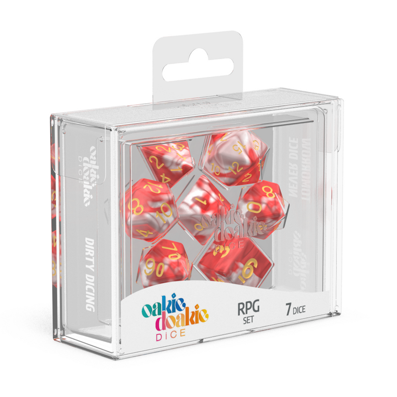 Oakie Doakie Dice RPG Set GemiDice - Red Sky (7)-1