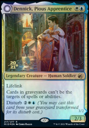 Dennick, Pious Apprentice // Dennick, Pious Apparition [Innistrad: Midnight Hunt Prerelease Promos]-1
