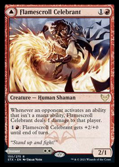 Flamescroll Celebrant // Revel in Silence [Strixhaven: School of Mages]-1
