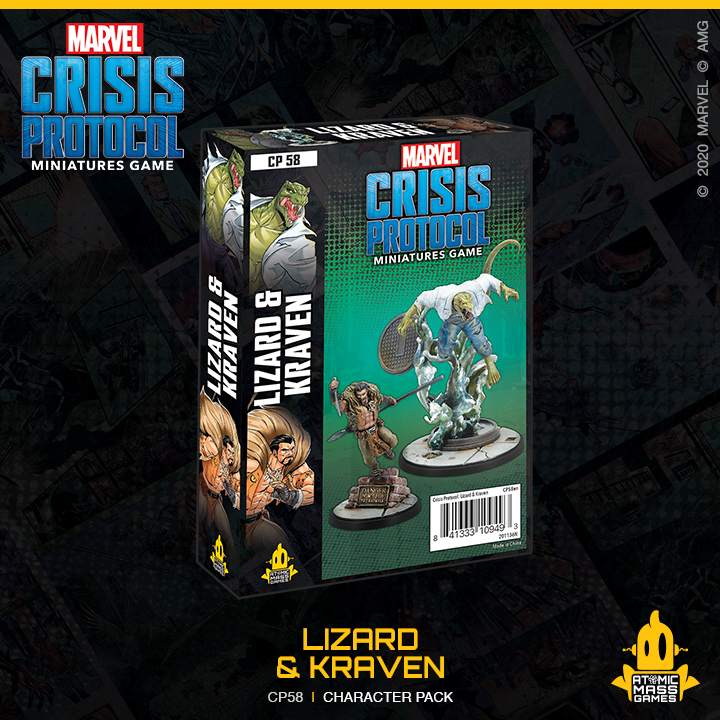 Marvel Crisis Protocol Miniatures Game Lizard & Kraven-1