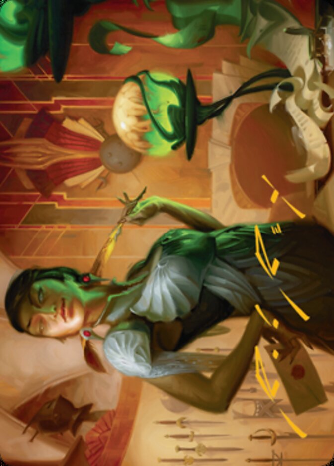 Mari, the Killing Quill Art Card (Gold-Stamped Signature) [Streets of New Capenna Art Series]-1