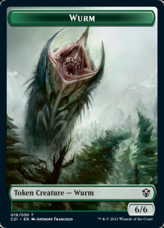 Wurm // Kraken Double-Sided Token [Commander 2021 Tokens]-1