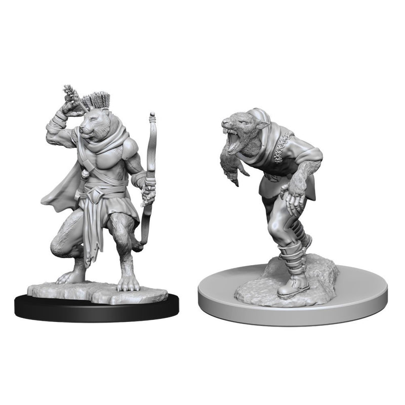 D&D Nolzurs Marvelous Unpainted Miniatures Wererat and Weretiger-1