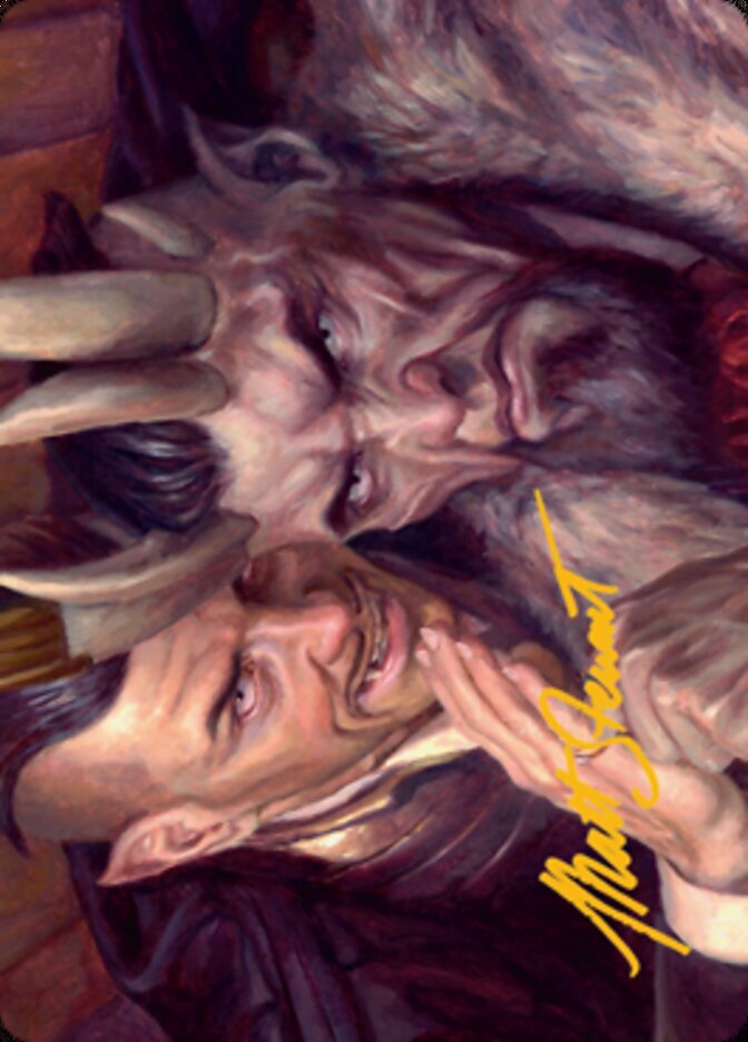 A Little Chat Art Card (Gold-Stamped Signature) [Streets of New Capenna Art Series]-1