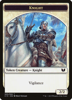 Knight (005) // Spirit (023) Double-Sided Token [Commander 2015 Tokens]-1