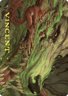 Leaping Ambush Art Card (Gold-Stamped Signature) [Wilds of Eldraine Art Series]-1