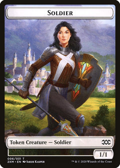 Copy // Soldier Double-Sided Token [Double Masters Tokens]-2