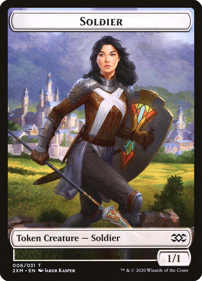 Copy // Soldier Double-Sided Token [Double Masters Tokens]-2