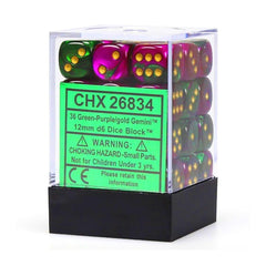 CHX 26834 Gemini 12mm d6 Green-Purple/Gold Block (36)-1